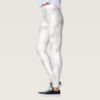 Witte en goudmarmer leggings