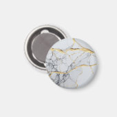 Witte en goudmarmer magneet (Voorkant / Achterkant)
