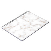 Witte en goudmarmer notitieboek (Linkerzijde)