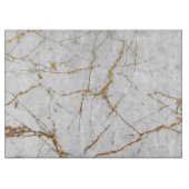 Witte en goudmarmer snijplank (Voorkant)