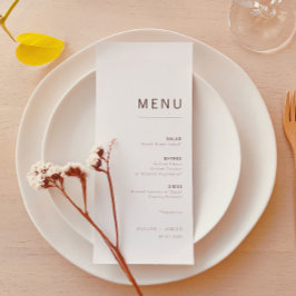 Witte en goudmoderne minimalistische bruiloft menu