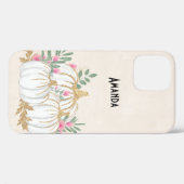 Witte en goudpompoenen Waterverf Case-Mate iPhone Case (Achterkant (horizontaal))