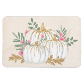 Witte en goudpompoenen Waterverf Magneet (Horizontaal)