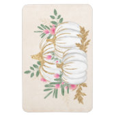 Witte en goudpompoenen Waterverf Magneet (Verticaal)