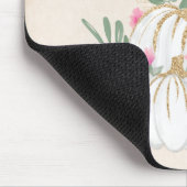 Witte en goudpompoenen Waterverf Muismat (Hoek)