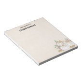 Witte en goudpompoenen Waterverf Notitieblok (Schuin)