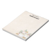 Witte en goudpompoenen Waterverf Notitieblok (Linkerzijde)