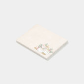 Witte en goudpompoenen Waterverf Post-it® Notes (Schuin)