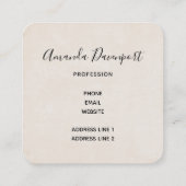 Witte en goudpompoenen Waterverf Vierkante Visitekaartje (Achterkant)