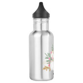Witte en goudpompoenen Waterverf Waterfles (Links)