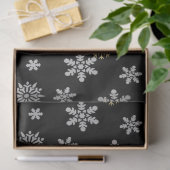 Witte en goudsneeuwvlokken tissuepapier (Geschenk)