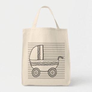 Witte en grijze Baby-ram. Tote Bag