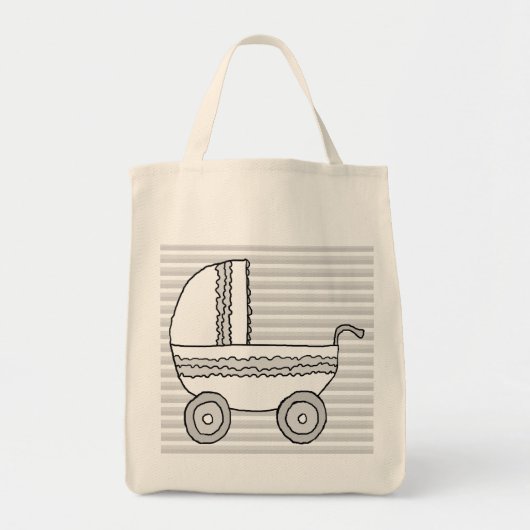 Witte en grijze Baby-ram. Tote Bag (Voorkant)