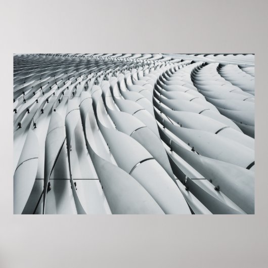Witte en grijze bouwstructuur poster (Voorkant)