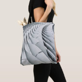 Witte en grijze bouwstructuur tote bag (Dichtbij)