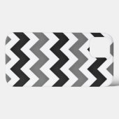 Witte en grijze Chevron Zigzag Case-Mate iPhone Case (Achterkant (horizontaal))