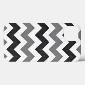 Witte en grijze Chevron Zigzag Case-Mate iPhone Case (Achterkant (horizontaal))