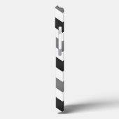 Witte en grijze Chevron Zigzag Case-Mate iPhone Case (Achterkant / Links)