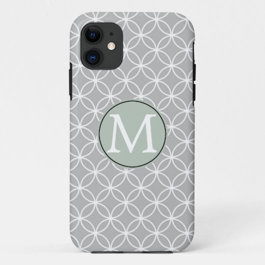 Witte en grijze cirkels Case-Mate iPhone case (Achterkant)