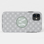 Witte en grijze cirkels Case-Mate iPhone case (Achterkant (horizontaal))