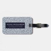 Witte en grijze diamanten kijken bagagelabel (Achterkant horizontaal)