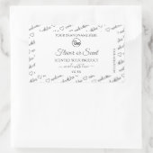 Witte en grijze etiketten van Word Cloud met Logo (Tas)