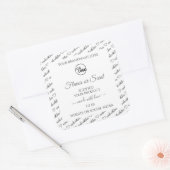 Witte en grijze etiketten van Word Cloud met Logo (Envelop)