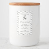 Witte en grijze etiketten van Word Cloud met Logo (Voorkant)