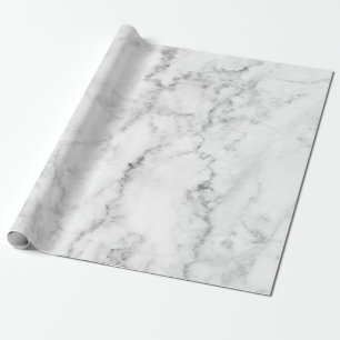Witte en grijze Faux Marble Cadeaupapier