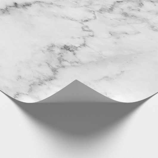 Witte en grijze Faux Marble Cadeaupapier (Hoek)