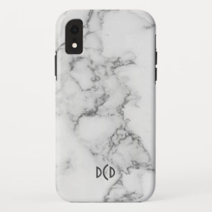 Witte en grijze faux marmer Case-Mate iPhone case