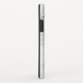 Witte en grijze faux marmer Case-Mate iPhone case (Achterkant/rechts)