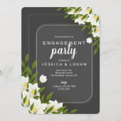 Witte en grijze foto uitnodiging (Voorkant / Achterkant)