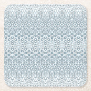 Witte en Grijze Geometrische Mozaïek Koffie Mok Kartonnen Onderzetters