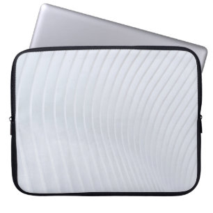 Witte en grijze gestreept textiel laptop sleeve