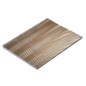 Witte en grijze gestreept textiel notitieboek (Linkerzijde)