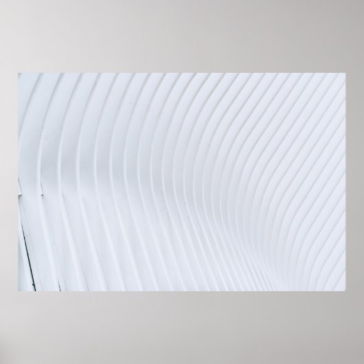 Witte en grijze gestreept textiel poster (Voorkant)