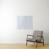 Witte en grijze gestreept textiel wandkleed (In Situ (horizontaal))