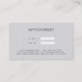 Witte en grijze glitter visitekaartje (Achterkant)