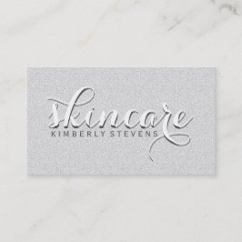 Witte en grijze glitter visitekaartje