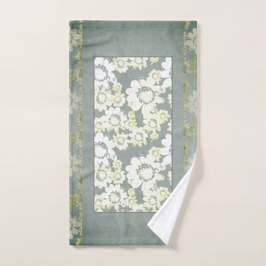 Witte en grijze handdoeken met monogram brood (Handdoek)