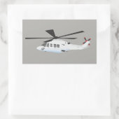 Witte en Grijze helikopterhelikopter Sticker (Tas)