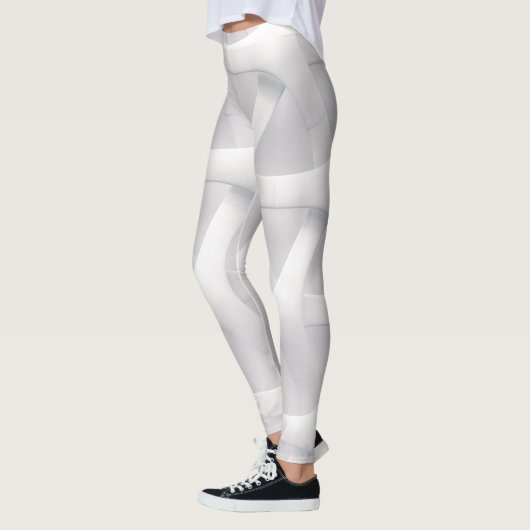 witte en grijze illusie leggings (Links)