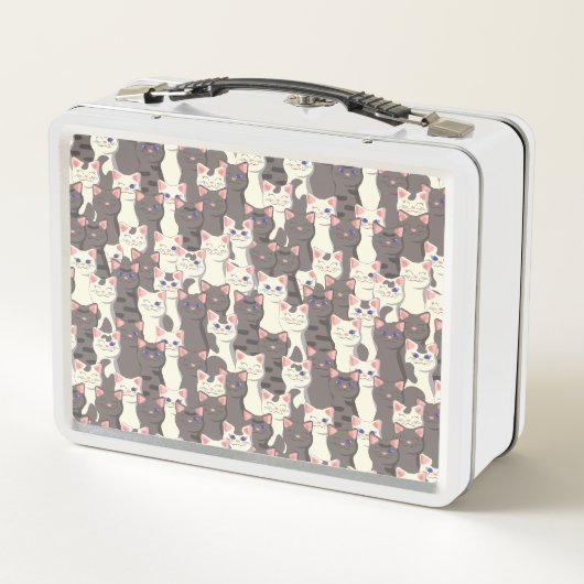 Witte en grijze kattenpatroon (Achterkant)