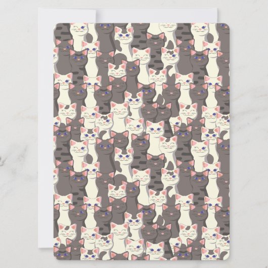 Witte en grijze kattenpatroon (Voorkant)
