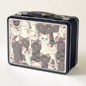 Witte en grijze kattenpatroon (Achterkant)