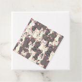 Witte en grijze kattenpatroon bedankjes labels (In situ)