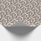 Witte en grijze kattenpatroon cadeaupapier (Hoek)