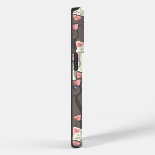 Witte en grijze kattenpatroon Case-Mate iPhone case (Achterkant / Rechts)