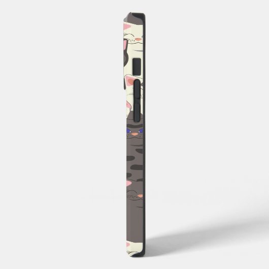 Witte en grijze kattenpatroon Case-Mate iPhone case (Achterkant / Links)